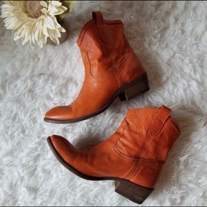 Burnt Orange Frye boots